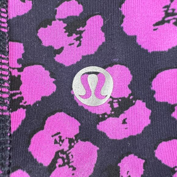 LULULEMON  Purple Cheetah Animal Print BARRE NONE Tank Top Size 6 RARE - Picture 6 of 7